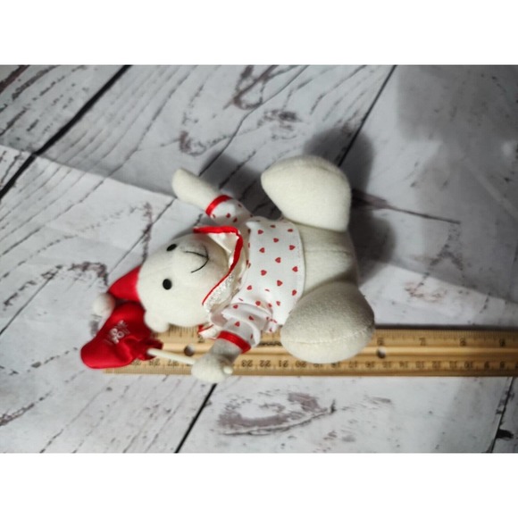 Vintage Russ Berrie Clown Teddy Bear W Red Heart Balloon I Love You 5” READ - Picture 6 of 6